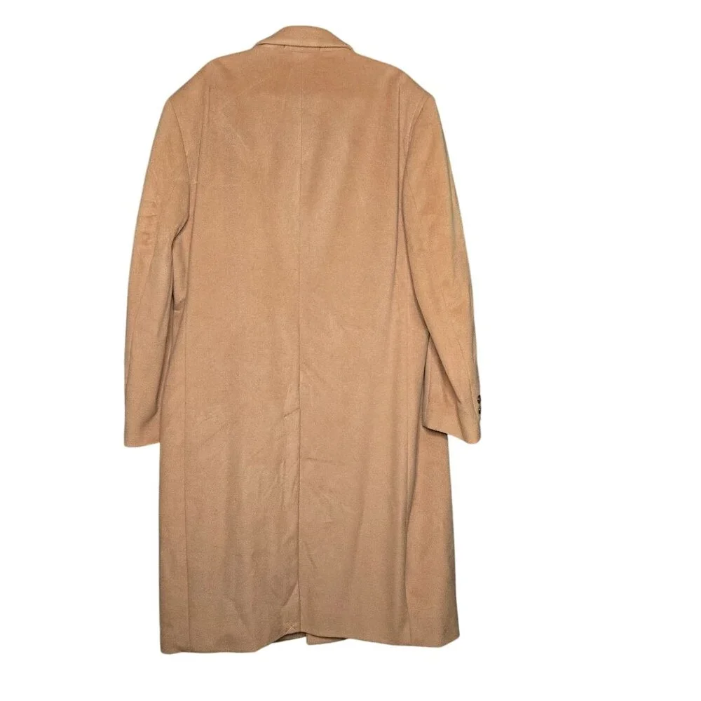 Bert Pulitzer‎ Mens Camel Wool Cashmere Blend Overcoat R50 Trench Coat Old Money